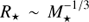 $ R_\star\sim M_\star^{-1/3} $