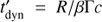 $ {t^'}_\text{dyn}=R/\beta{\mathrm \Gamma} c $
