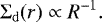 Mathematical equation: \begin{equation*} {\mathrm\Sigma}_{\mathrm{d}}(r) \propto R^{-1}. \end{equation*}