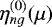 Mathematical equation: $\eta_{ng}^{(0)}(\mu)$