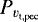 Mathematical equation: $P_{v_{\textrm{t,pec}}}$