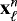 Mathematical equation: $\vec{x}_{\ell}^n$