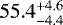 $55.4_{-4.4}^{+4.6}$