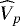 Mathematical equation: $\widehat{V}_p$