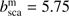 $ b_\text{sca}^\mathrm m=5.75 $