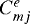 Mathematical equation: $C^{e}_{mj}$