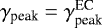 Mathematical equation: $\gamma_{\textrm{peak}} = \gamma^{\textrm{EC}}_{\textrm{peak}}$