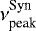 Mathematical equation: $\nu^{\textrm{Syn}}_{\textrm{peak}}$