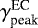 Mathematical equation: $\gamma^{\textrm{EC}}_{\textrm{peak}}$
