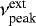 Mathematical equation: $\nu^{\textrm{ext}}_{\textrm{peak}}$