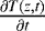 Mathematical equation: $\frac{\partial T(z,t)}{\partial t}$