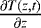 Mathematical equation: $\frac{\partial T(z,t)}{\partial z}$