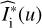 Mathematical equation: $ \widehat{I_\mathrm i^\ast}{(u)} $