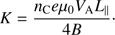 $$ K=\frac{n_\mathrm Ce\mu_0V_\mathrm AL_\parallel}{4B}. $$