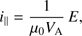 $$ i_\parallel=\frac1{\mu_0V_\mathrm A}E, $$