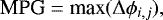 Mathematical equation: \begin{equation*}\textrm{MPG}= \textrm{max}({\rm{\Delta}}\phi_{i,j}) ,\end{equation*}