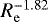 Mathematical equation: $R_{\rm{e}}^{-1.82}$
