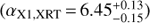 Mathematical equation: $({\alpha _{{\text{X1,XRT}}}} = 6.45_{ - 0.15}^{ + 0.13})$