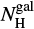 Mathematical equation: $ N_\mathrm{H}^\mathrm{gal} $