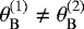 Mathematical equation: $\theta_{\rm{{B}}}^{(1)} \neq \theta_{\rm{{B}}}^{(2)}$