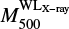 Mathematical equation: $M_{500}^\mathrm{WL_{X-ray}}$