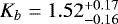 Mathematical equation: $K_b = 1.52^{+0.17}_{-0.16}$