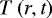 Mathematical equation: $T\left(r,t\right)$