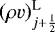 Mathematical equation: $\left( \rho v \right)_{j+\frac{1}{2}}^{\mathrm{L}}$