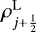 Mathematical equation: $\rho_{j+\frac{1}{2}}^{\mathrm{L}}$
