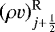 Mathematical equation: $\left( \rho v \right)_{j+\frac{1}{2}}^{\mathrm{R}}$