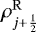Mathematical equation: $\rho_{j+\frac{1}{2}}^{\mathrm{R}}$