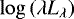 Mathematical equation: $\log{\left(\lambda L_{\lambda}\right)}$
