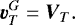Mathematical equation: \begin{equation*} \vec{v}^G_T=\vec{V}_T.\end{equation*}