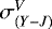 Mathematical equation: $\sigma^V_{(Y-J)}$