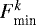 Mathematical equation: $F^{k}_{\textrm{min}}$