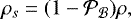 Mathematical equation: \begin{equation*}\rho_s = (1-\mathcal{P}_{\mathcal{B}}) \rho, \end{equation*}