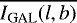 Mathematical equation: $\overline{I_{\textrm{GAL}}(l,b)}$