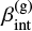 Mathematical equation: $ \beta_{\rm int}^{\rm(g)} $