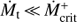 Mathematical equation: $ {\dot M}_\mathrm t\ll\dot M_\text{crit}^+ $