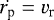 Mathematical equation: $\dot{r_{\textrm{p}}} = v_{\textrm{r}}$