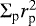 Mathematical equation: ${\mathrm\Sigma}_{\textrm{p}} r_{\textrm{p}}^2$