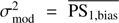 Mathematical equation: $ \sigma^2_{\mathrm{mod}} = \overline{\mathrm{PS}_{1,\rm bias}} $
