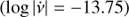 Mathematical equation: $ (\log|\dot{\nu}| = -13.75) $