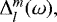 Mathematical equation: ${\mathrm{\Delta}}_l^m(\omega),$