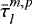 Mathematical equation: $\bar{\tau}_{l}^{m, p}$