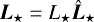 Mathematical equation: $\boldsymbol{L}_{\star} = L_{\star} \boldsymbol{\hat{L}}_{\star} $