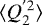 Mathematical equation: $\langle Q_2^{'2}\rangle$