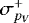Mathematical equation: $\sigma_{p_V}^+$