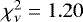 Mathematical equation: $\chi^2_{\nu} = 1.20$
