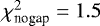 Mathematical equation: $\chi^2_{\textrm{nogap}}=1.5$